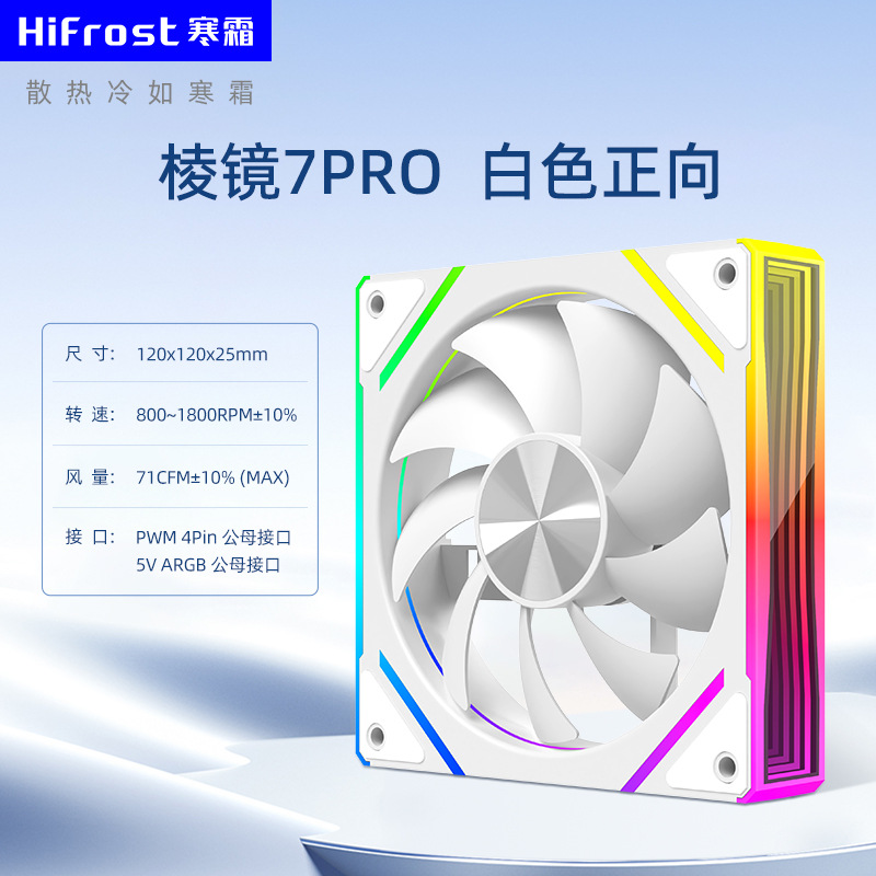 Picture of Computer Prism 9Th Generation Pro Cooling Fan Desktop Temperature Control Cd Pattern Divine Light Synchronization Silent Argb Chassis Fan