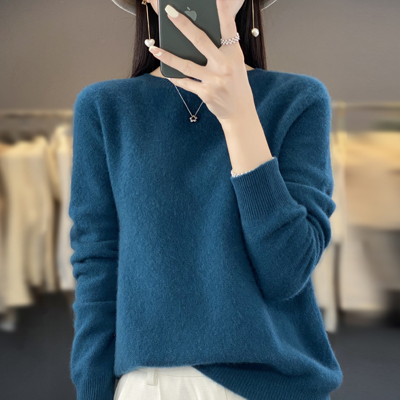 Picture of Soft Nuo low round neck sweater women's autumn and winter New pullover long sleeve wool bottoming shirt women's first-line ready-to-wear sweater women