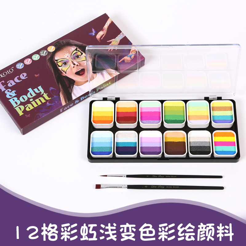 Cross-border hot selling water-soluble body paint Halloween makeup face color face painting Christmas face color