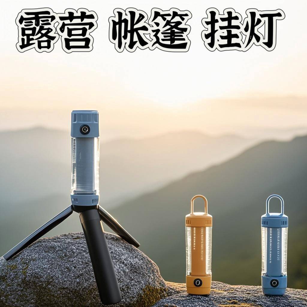 Cross-border new camping ambient light charging outdoor portable camping tent high bright candle light multi-function flashlight