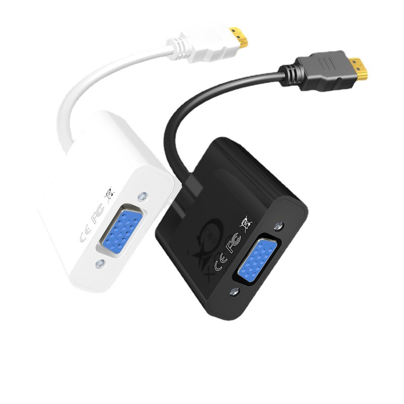 Picture of HDMI to VGA Cable with Audio Power Supply Converter TV Computer Adapter Cable HD HDMI to VGA