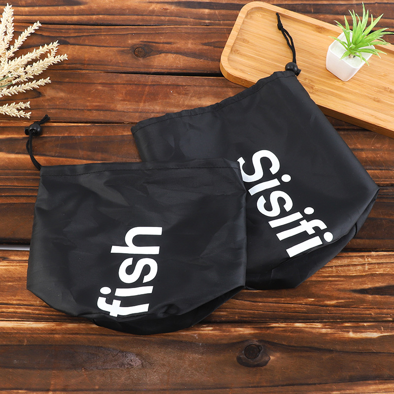 Black in stock Drawstring Bucket Bag Marathon Home Travel Portable Quick Dust-proof Storage Drawstring Bucket Bag