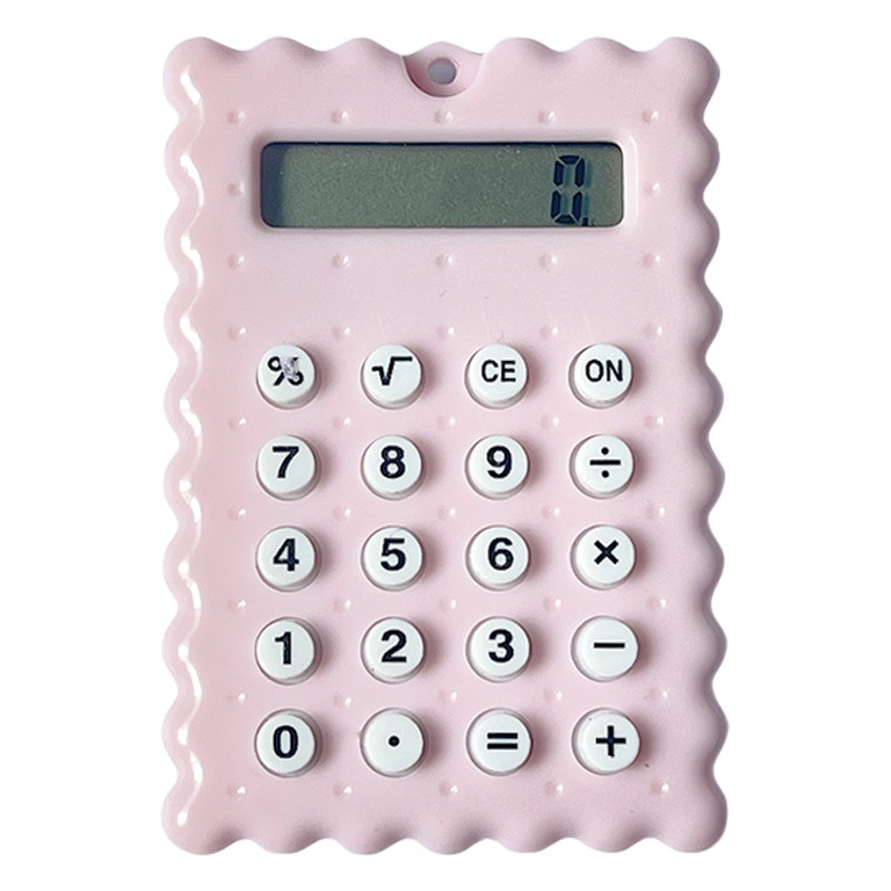 Children's Mini Calculator 8-Bit Ultra-Thin Portable Cookie Candy Color Computer Student Study Test Pocket