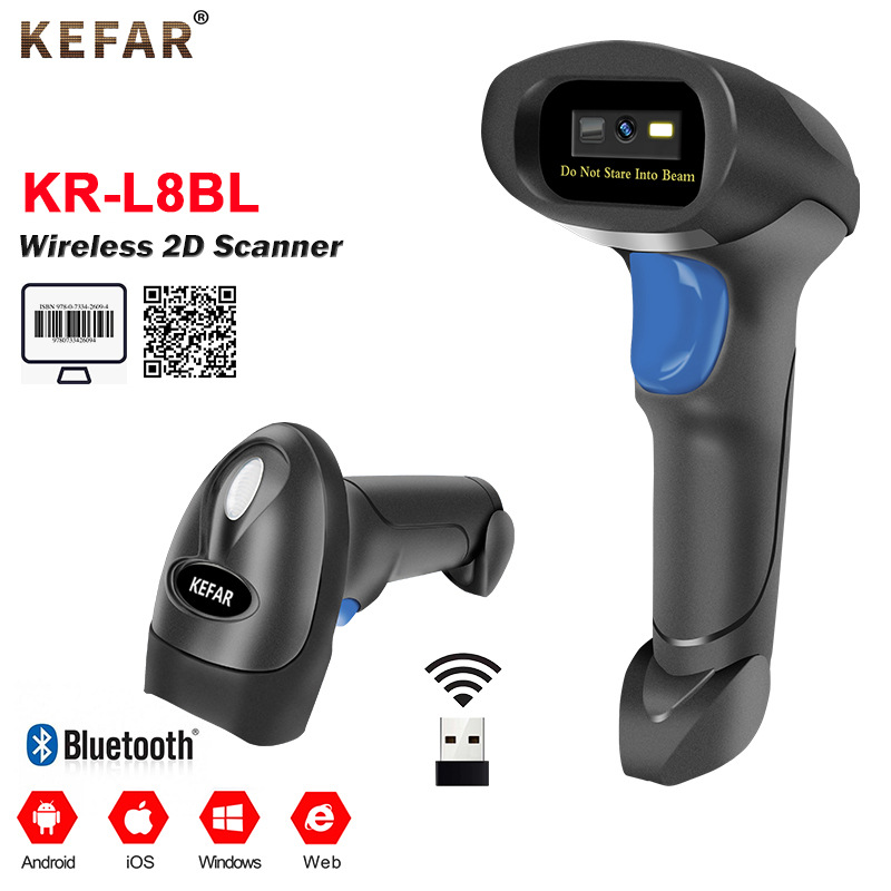 Picture of Kefar L8Bl Bluetooth 2D Barcode Reader Wireless Scanner