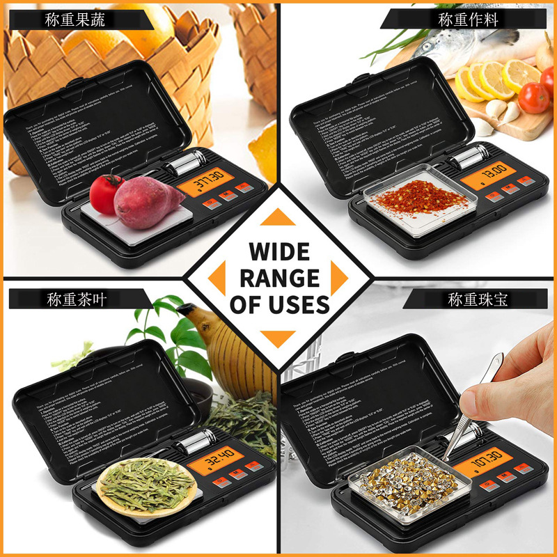 Picture of Amazon 0.001g portable balance electronic scale mini baking precision weighing 0.01g tool box jewelry scale