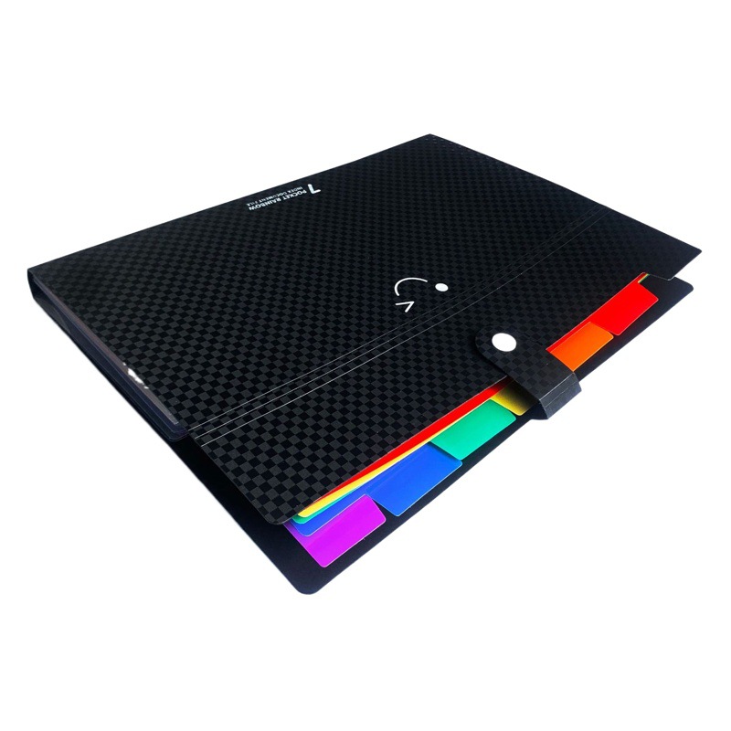 2025 Amazon New Checkerboard Accordion Bag A4 Single Button 7 Grids 13 Grids Organ Folder Manufacturer Wholesale