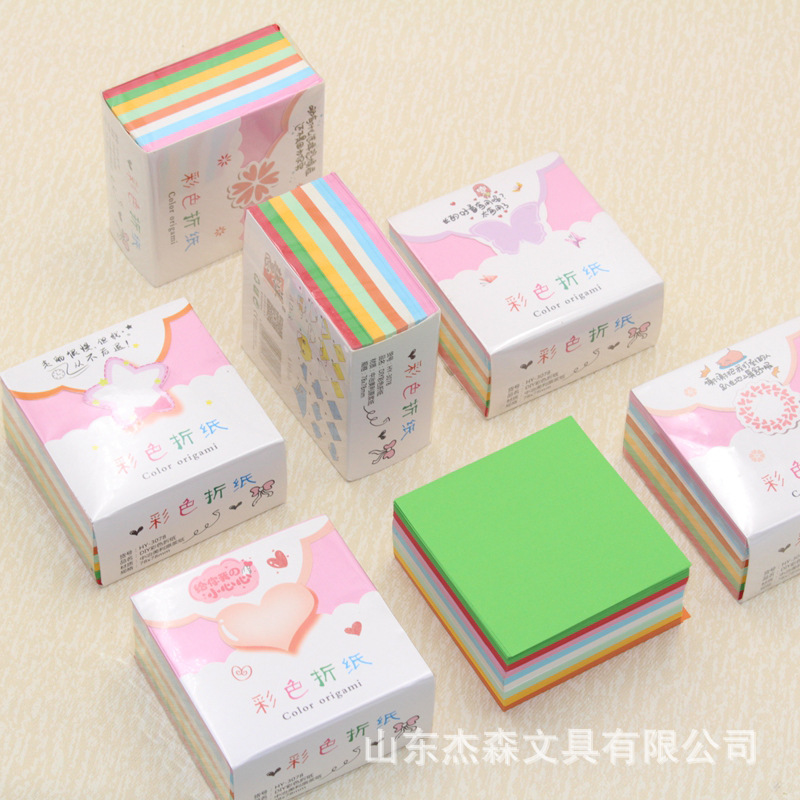 Huiyang Cartoon Origami 78mm Square Paper Brick Children's diy Kindergarten Paper Crane Color Handmade Paper 400 Pack