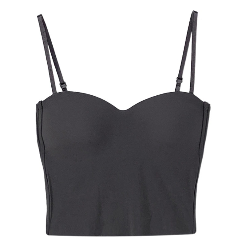 Ice Silk Sports Camisole Women's Inner Design Sense Niche Outfit Bottoming Beautiful Back Slim-fit Short Hot Girl Top