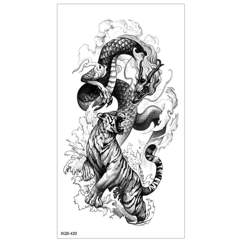 Picture of New Half Arm Tattoo Stickers Cross-border Amazon Hot Selling Set Dark European and American Realistic Waterproof Tattoo Stickers Wholesale