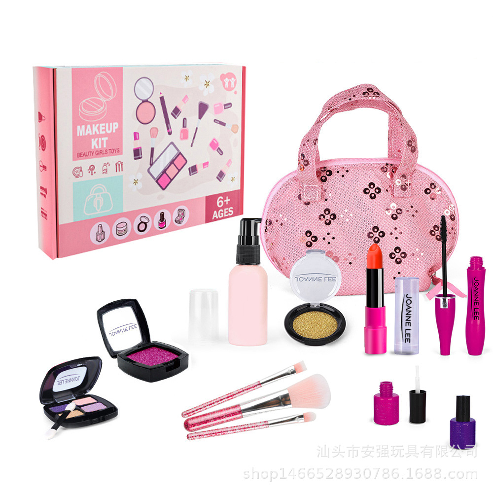 Picture of Cross-border cosmetics for Children girl dressing toys simulation play house princess makeup handbag bag set