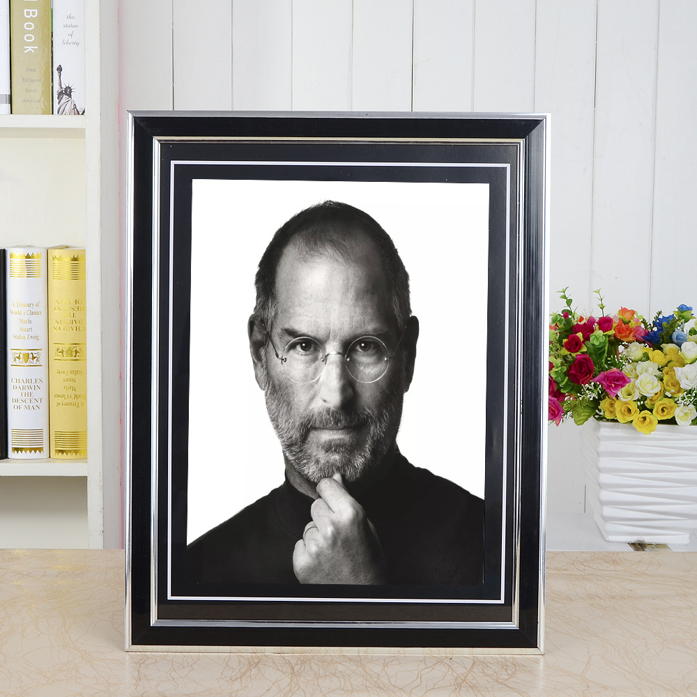 Manufacturer Supply Black Cardboard Frame for Elderly Photo Frames, Portrait Frames A4 A3 Wall-Mounted Memorial Photo Frames, Chinese Classical Style
