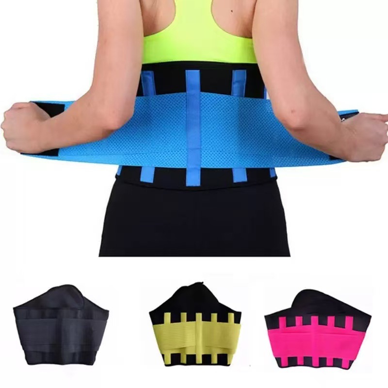 Cross-border European and American support belt belt sports women's slimming artifact breathable squat double-layer fitness abdomen belt wholesale