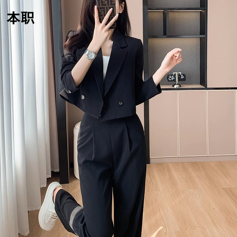 Picture of [Short Wide-Leg Pants] Suit Suit for Women in Autum New Classy Internet Celebrity Elegant Casual Professional Suit Jacket