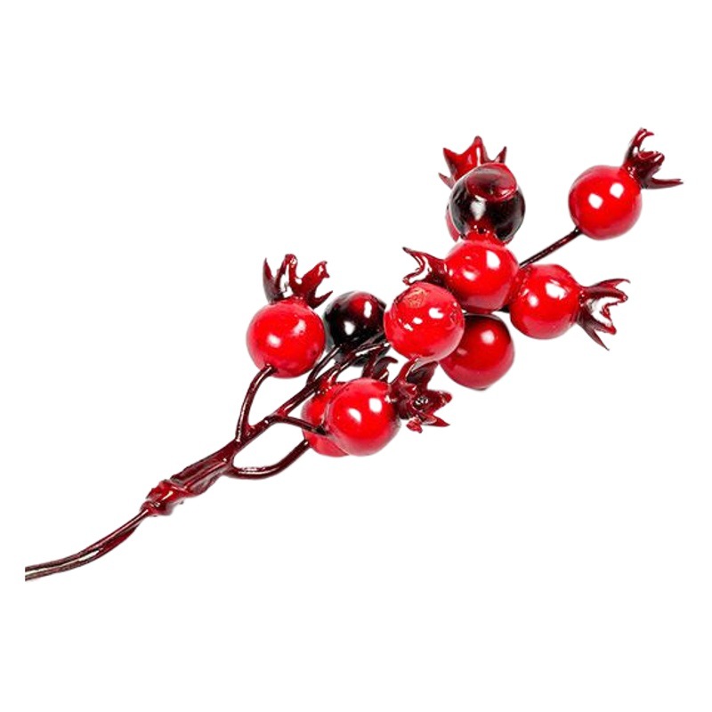 Christmas tree cuttings red pomegranate fruit string Christmas Eve decorations wreath rattan diy handmade Berry accessories iron wire