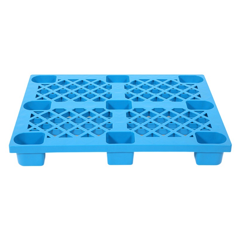 Logistics Forklift Pallet 1210 Grids Nine-Legged Plastic Pallet Warehouse Thickeneded Platform Board Plastic Moisture-Proof Pallet