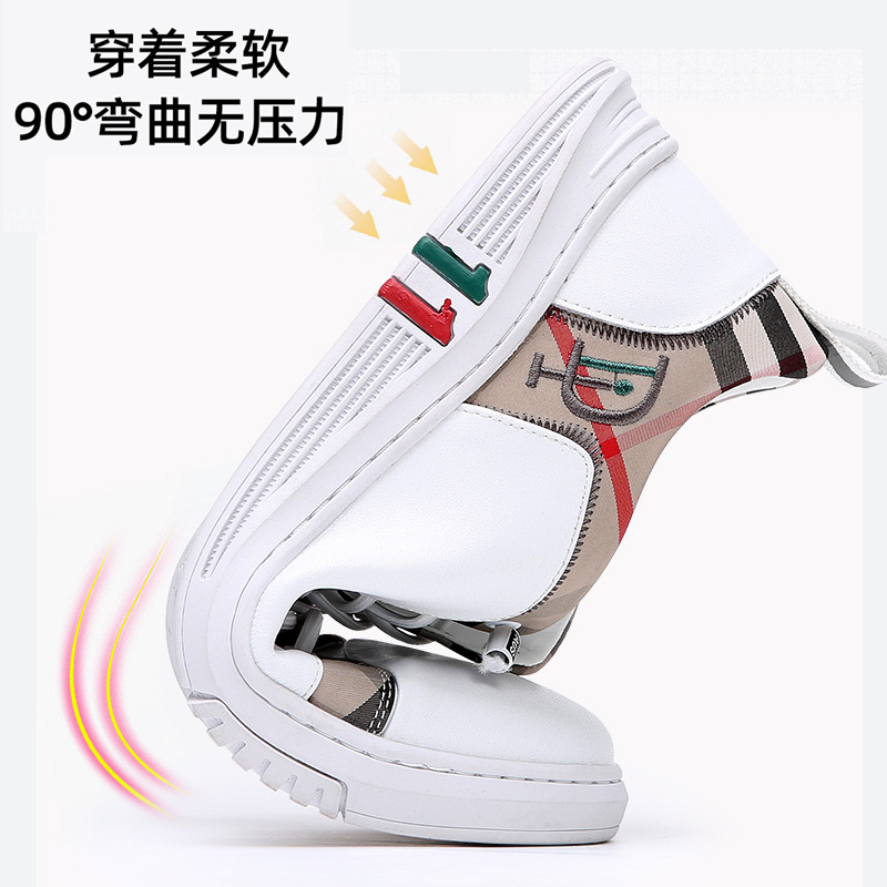 Picture of European Station White Shoes Men's Cut Out Trendyy British Genuine Leather Casual Shoes Men's Summer Breathable Versatile Hole-In-The-Wall Men's Shoes
