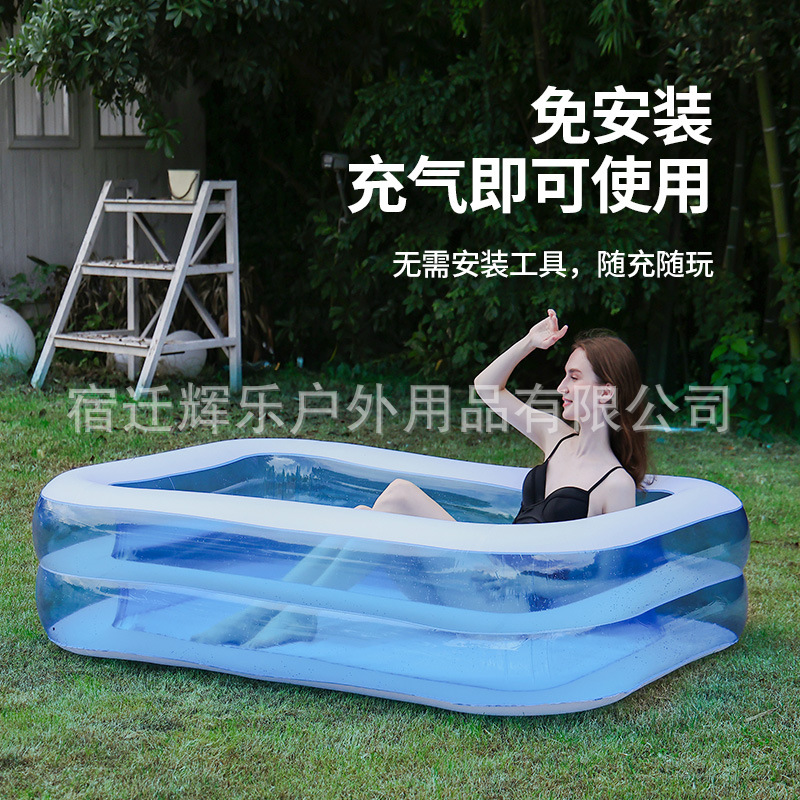 Picture of Children's Inflatable Swimming Pool Pvc Household Outdoor Adult Pool Foldableable Infant Swimming Pool Play Water Waterproof