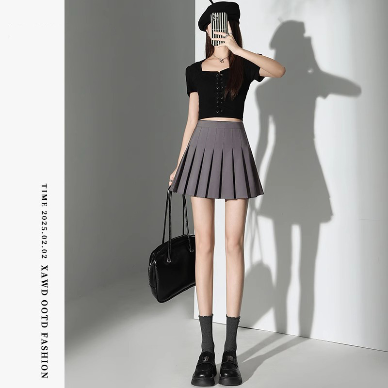 Picture of high quality White Pleated Skirt Women's Summer 2025 New A- line JK Skirt High-end Slim Look Small Skirt