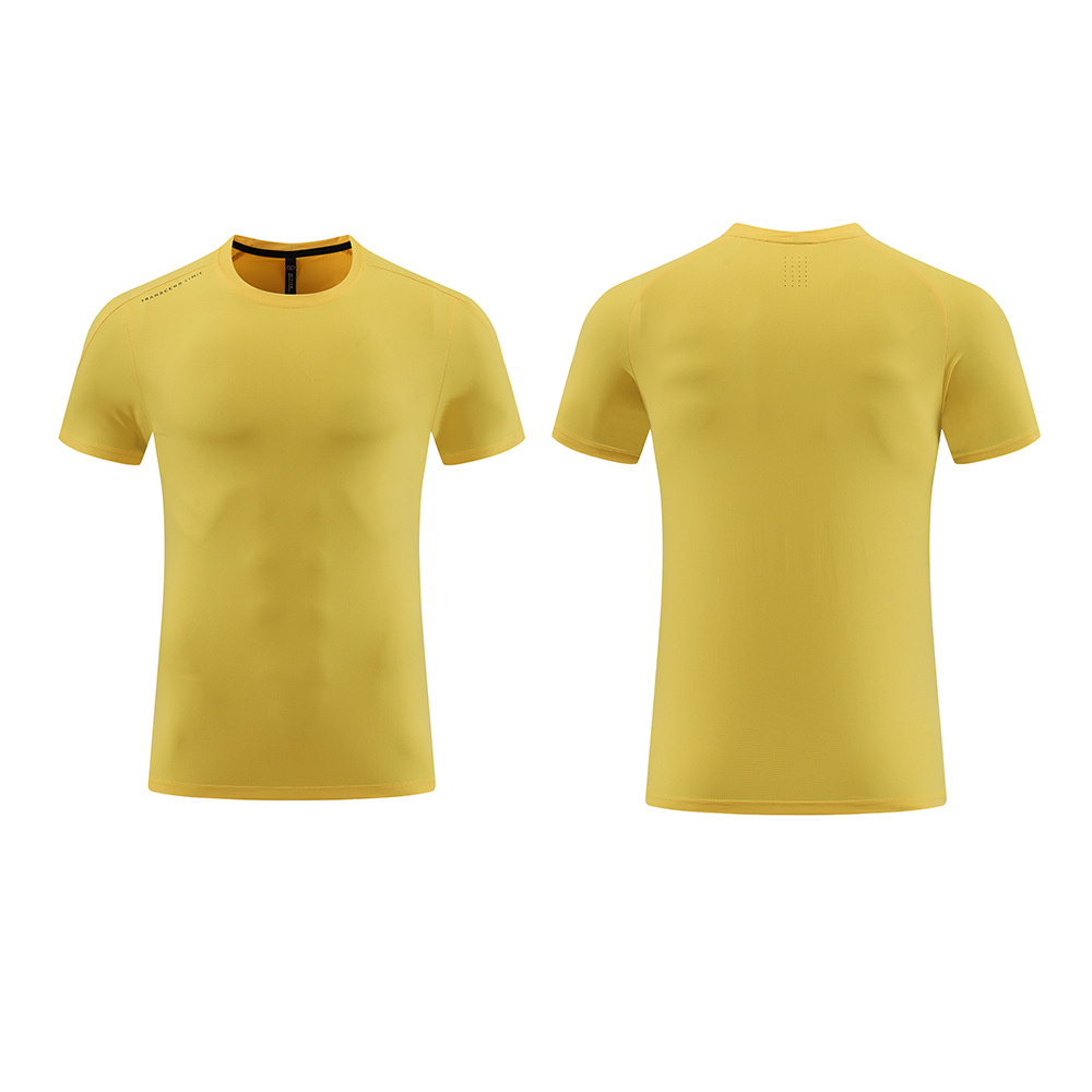 Picture of Summer Round Neck Solid Color Quick-drying Ice Silk Breathable T-shirt Men's Outdoor Casual Sunscreen Running Short-sleeved Top