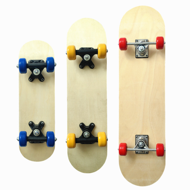 Picture of Children's universal skateboard double-sided blank panel 7-layer Chinese maple log color DIY hand-painted graffiti drawing skateboard