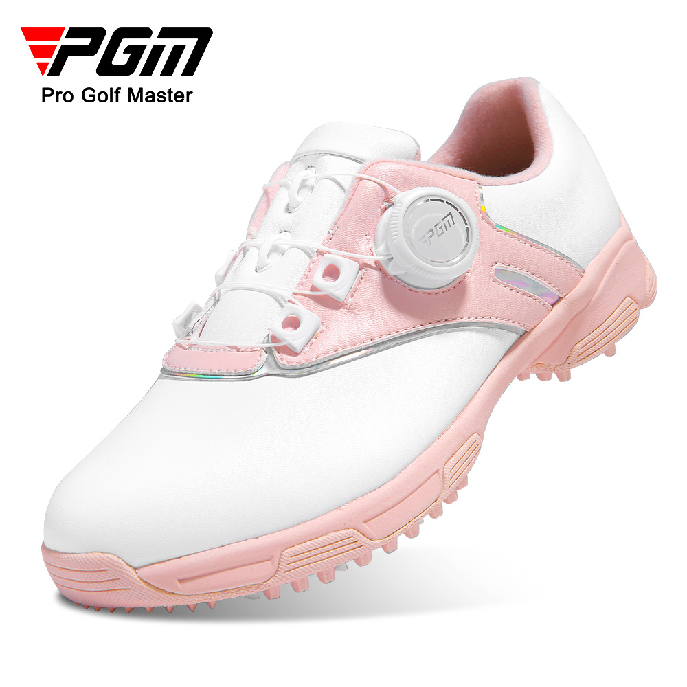 PGM children's golf shoes teenagers girls shoes waterproof anti-slip sneaker knob shoelaces