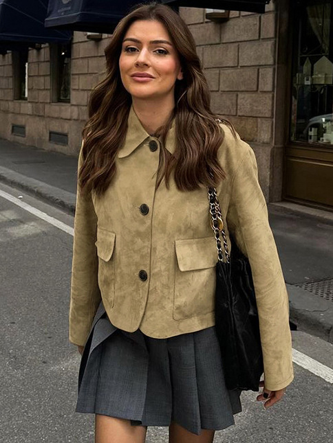 Picture of Suede Small Suit Export Wholesale 2025 Autum New Women's Clothing European and American Ins Fashion Jacket Women's Clothing