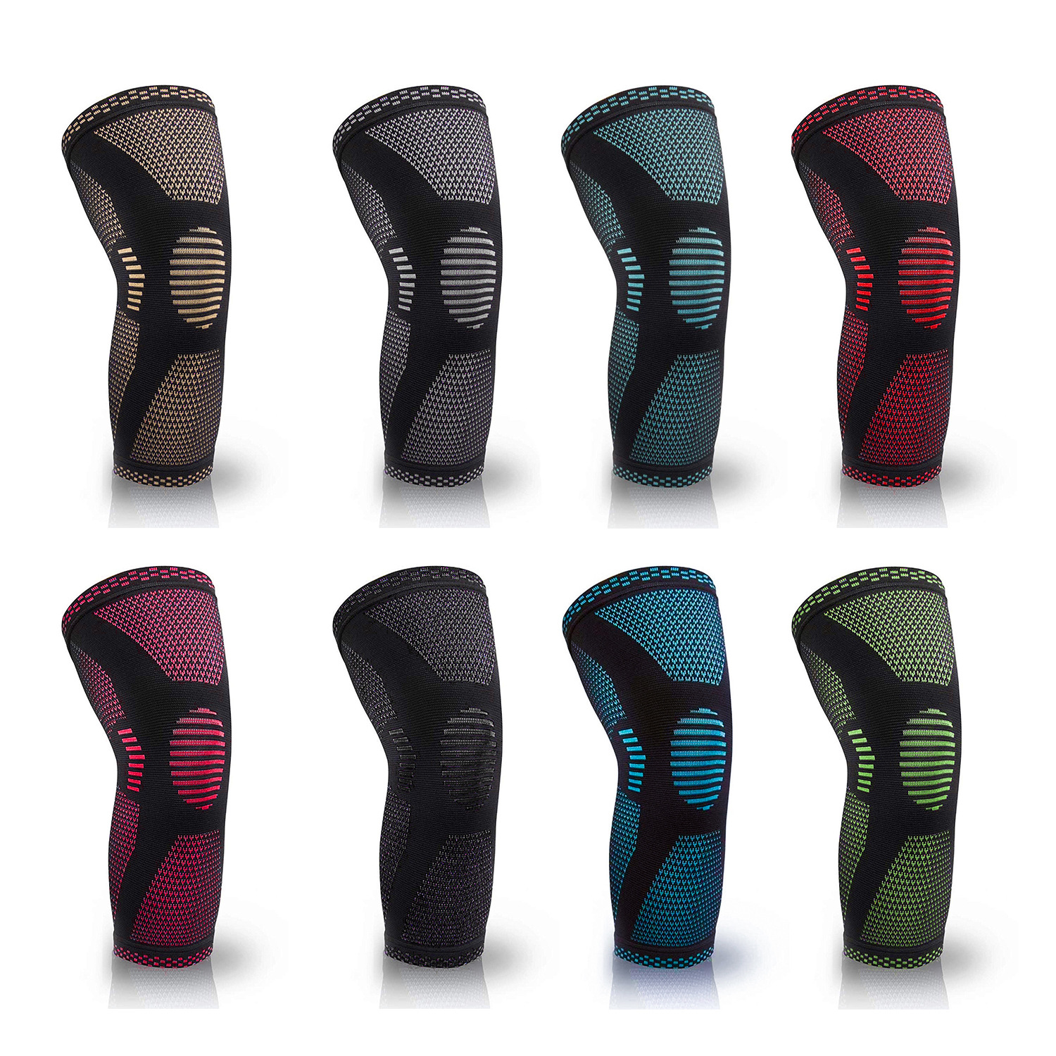 Sports kneecap knitted kneecap compression kneecap cover non-slip sheath running sports protection knee manufacturer