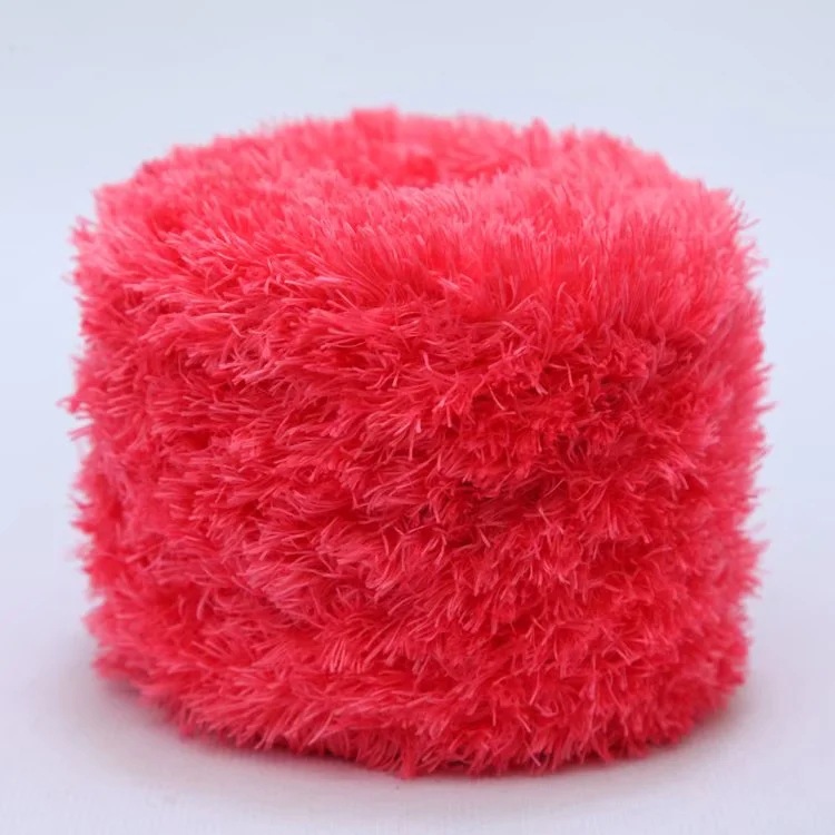 Picture of Crystal Coral Velvet Thick Thread Imitation Fur Scarf Hat Baby Baby Thread Hand-Knitted Wool Ball