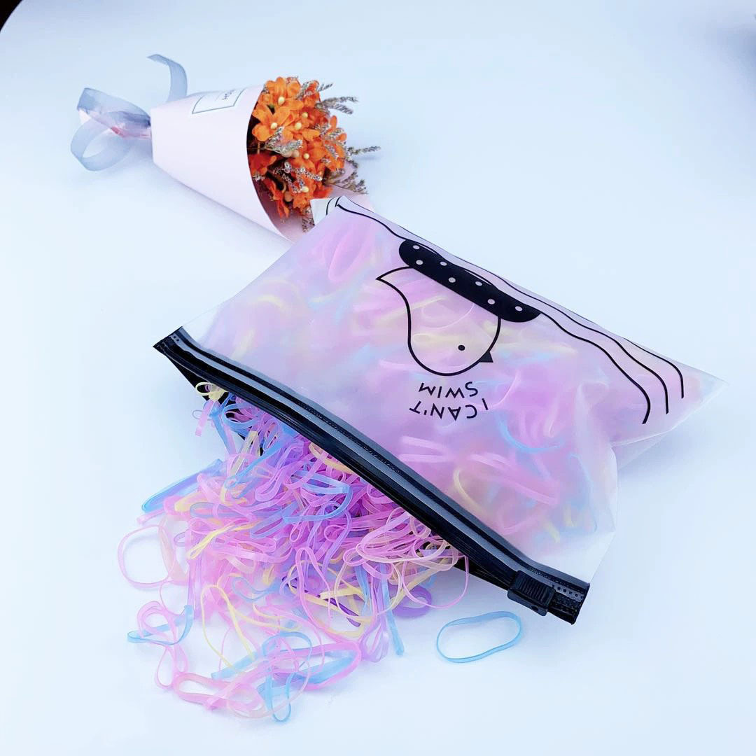 Picture of Children's Hair Rope Disposable Rubber Band Girls' Baby Strongly Pull Constantly Boxed Small Hair Rings Do Not Hit Hair Rope