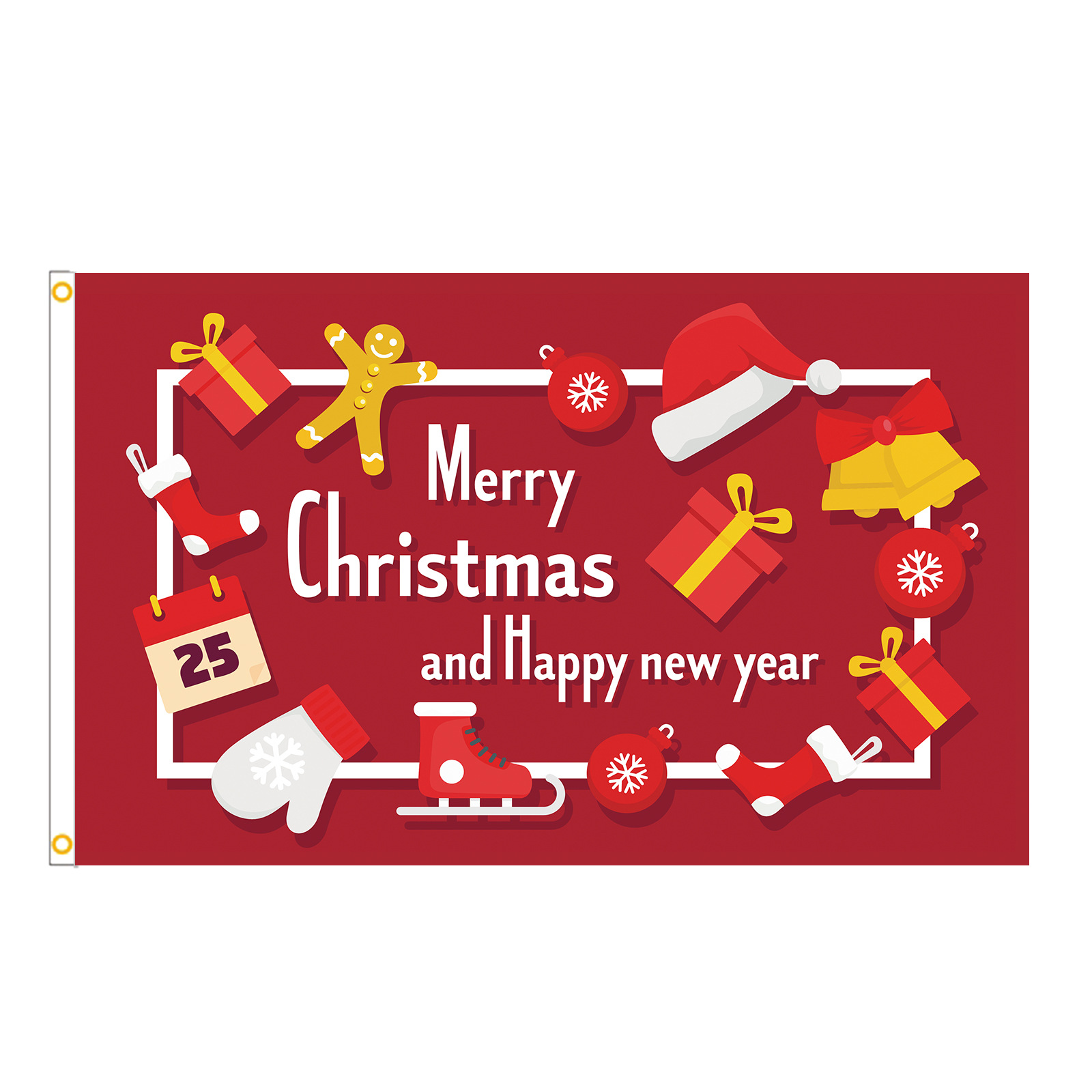 Picture of Amazon foreign trade cross-border flag Christmas indoor and outdoor polyester flag 90*150cm can be set to map