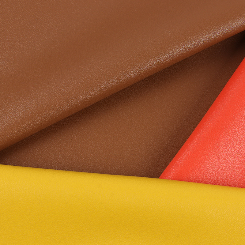 Picture of Factory spot 0.85mm thick half Pu Nappa grain leather brushed bottom fine grain luggage handbag packaging artificial leather