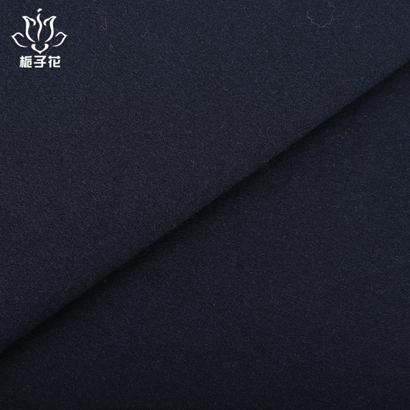Picture of 30 wool navy blue Shenzhou woolen fabric autumn and winter coat fabric manufacturers supply coarse single-sided woolen fabric