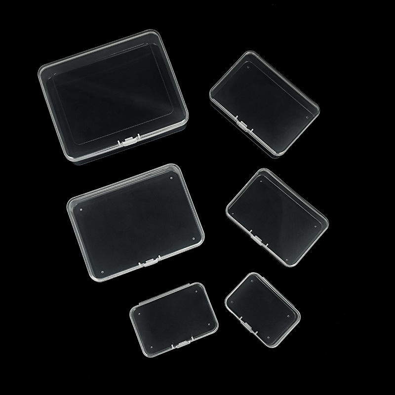 Picture of 7.5 rectangular box square plastic transparent storage box PP small parts tool organizing storage empty box stationery box