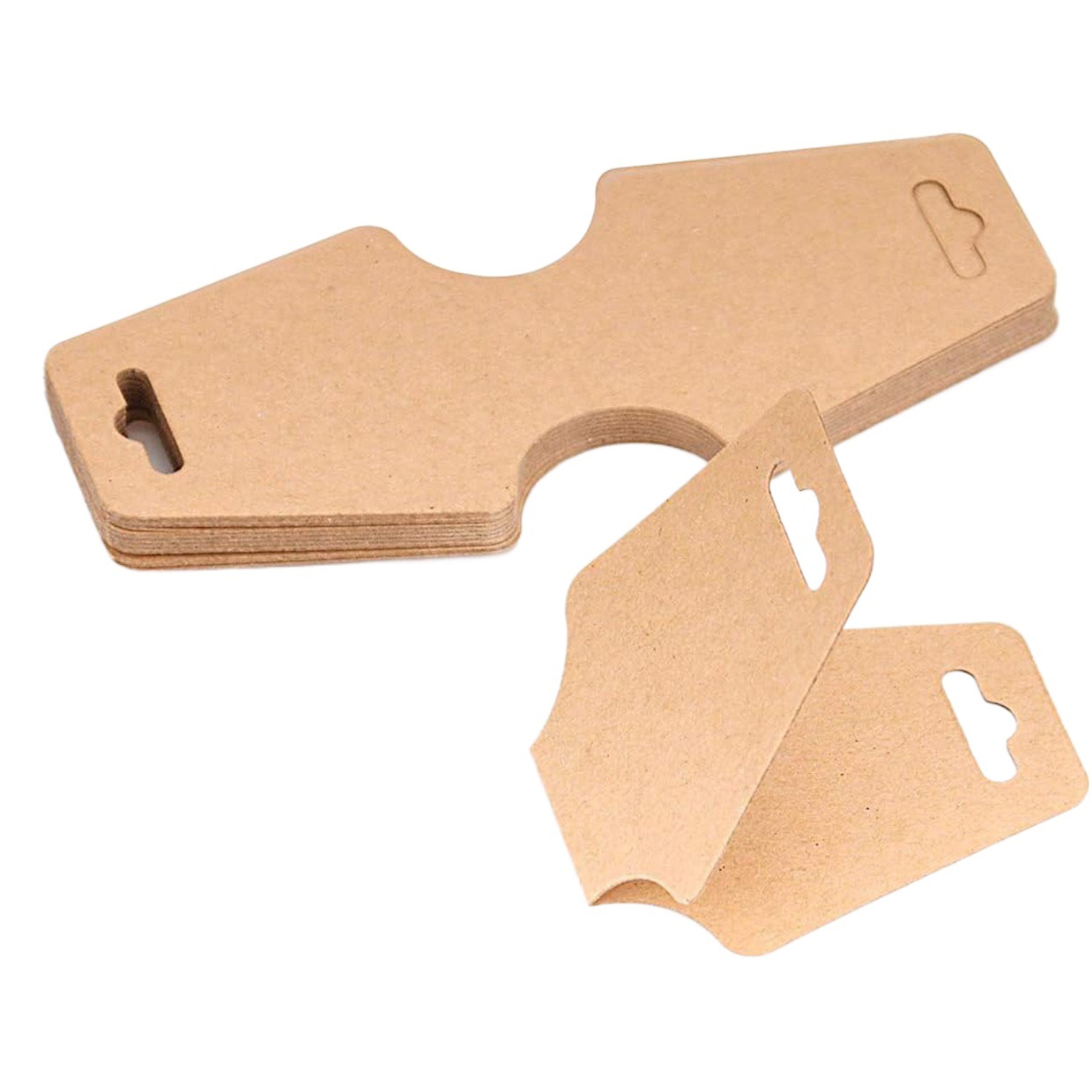 in stock blank cowhide folding card jewelry packaging hair accessories hanging card independent in stock factory direct cross-border