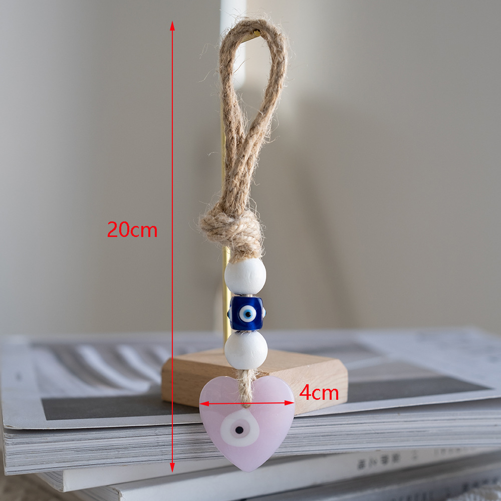 Picture of Custom twine hand-woven Turkish devil's eye pendant blue eye pendant car interior pendant wall ornaments