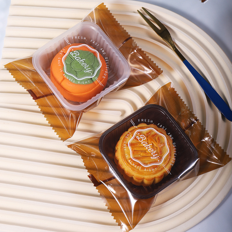 Picture of Spot Wholesale 2025 New Mooncake Packaging Bag 50g 100g Egg Yolk Crisp Mid-Autumn Mooncake Machine-Sealed Packaging Bag