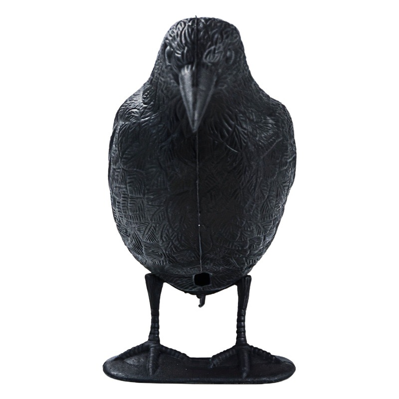 in stock Amazon for crow decoration simulation plastic crow decoration with feet pile courtyard garden