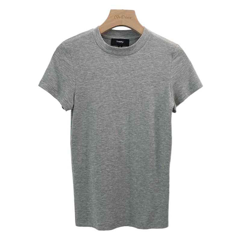 High-grade T * y shear B# hand B spare item! Summer Korean-style ice silk pit thread round neck short-sleeved T-shirt for female students