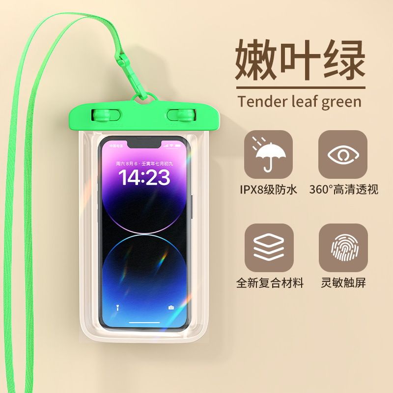 Picture of Waterproof Airbag Mobile Phone Bag with Touch Screen for Taking Photos, Swimming, Sealed Diving General Equipment, Rafting Protective Cover, Mobile Phone Case