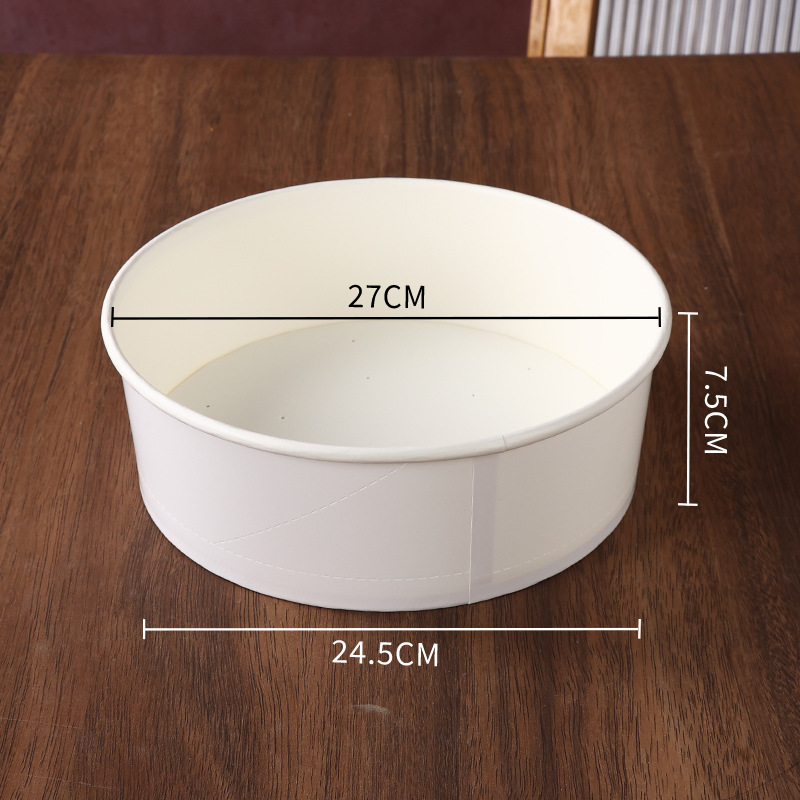 Picture of Qifeng cake mould disposable baking paper bowl 4/6/7/8/10 inch high temperature resistant non-demoulding cake embryo paper mould