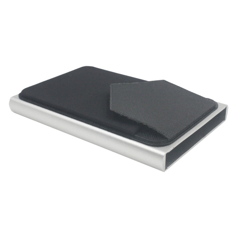 New Cross-Border Aluminum Automatic Card Box Triangular with Lid Anti-Theft Bank Card Bag Rfid Card Box in Stock