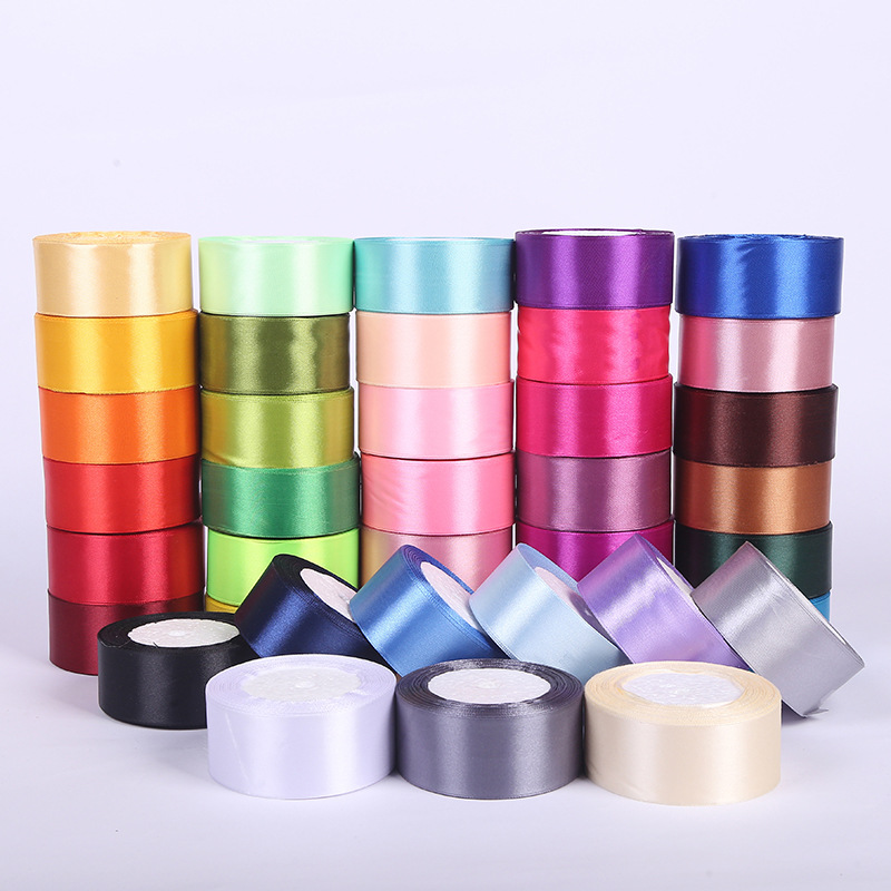 Picture of 4CM Polyester Ribbon DIY Handmade Rose Flower Ribbon Ribbon Wedding Cake Gift Packaging Decorative Silk Ribbon