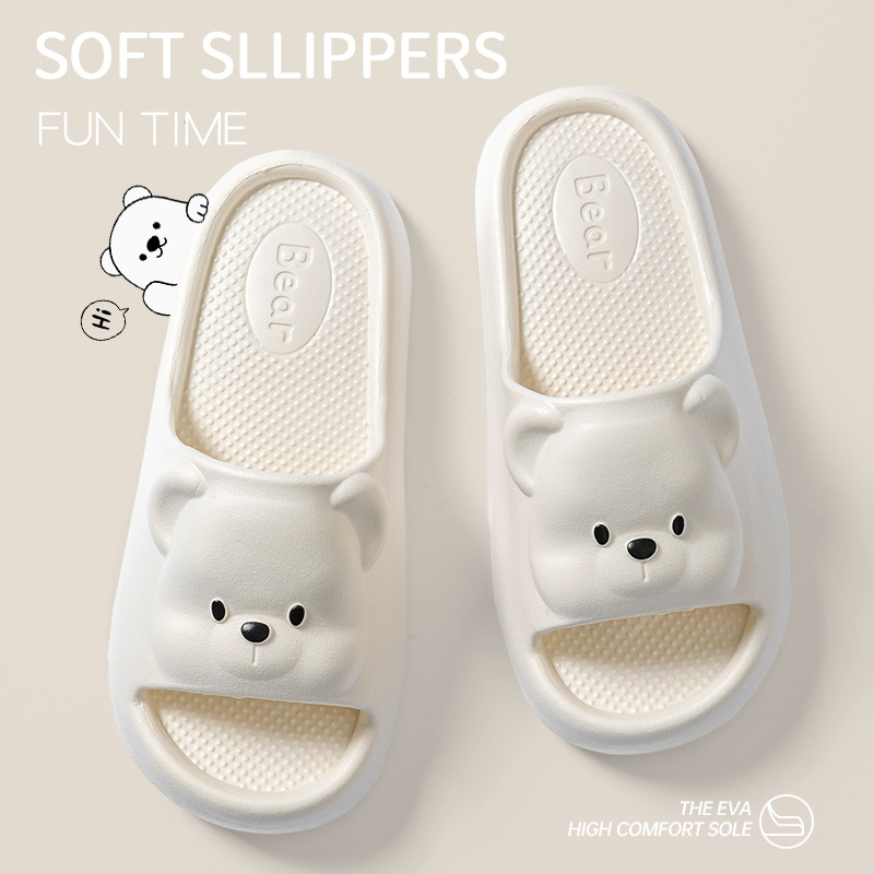 Cross-border Shit Slippers Women's Indoor Home Thick Bottom Bath Non-slip Cute Children's Sandals and Slippers Parent-child Summer