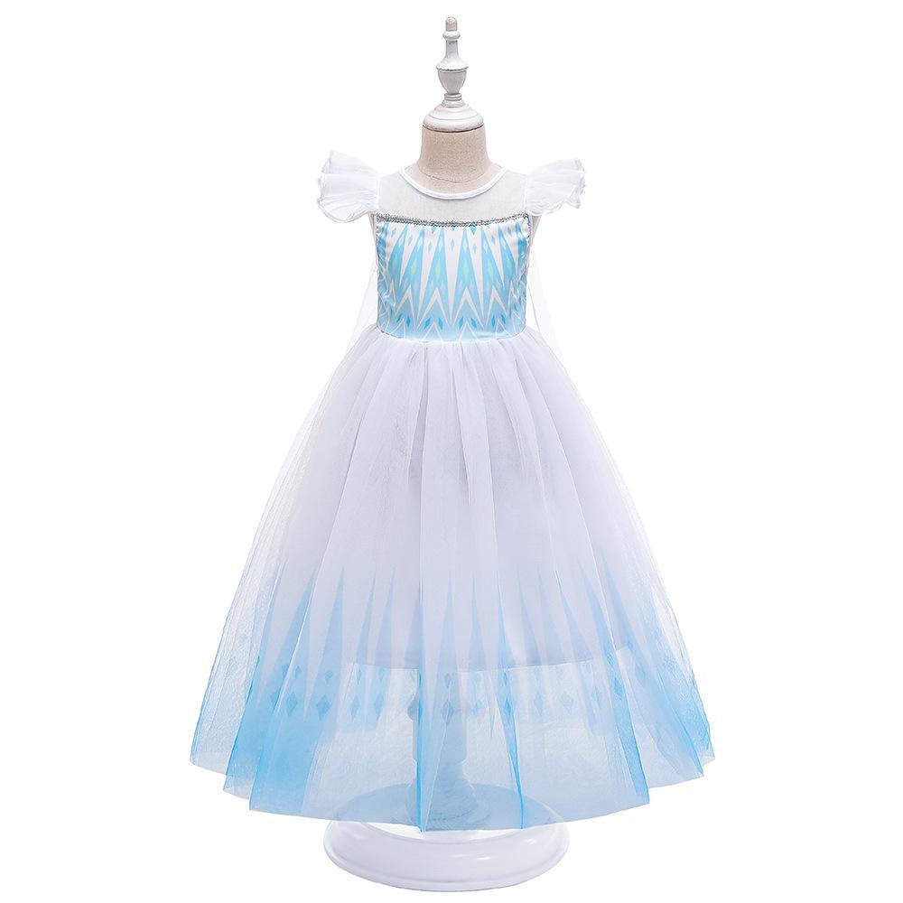 Picture of Frozen 2 Kidsren's Dress Princess Dress Girl Elsa Snowflake Dress Frozen Elsa Princess Style