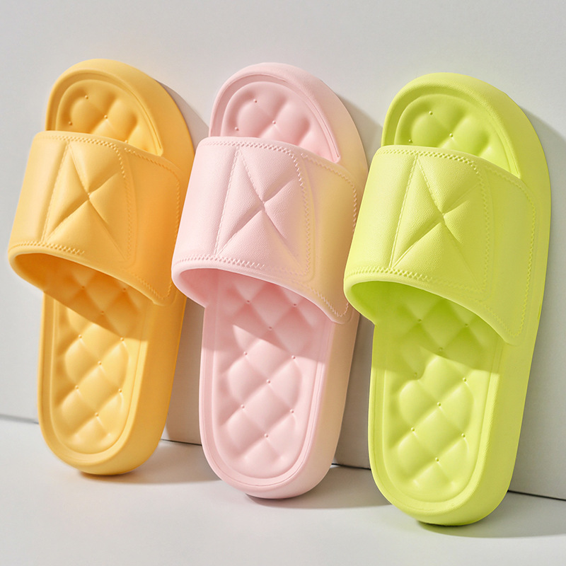 Slippers Wholesale 2025 New Summer Indoor Home Bathroom Slippers Eva Household Sandals for Women and Men with Poop Feeling