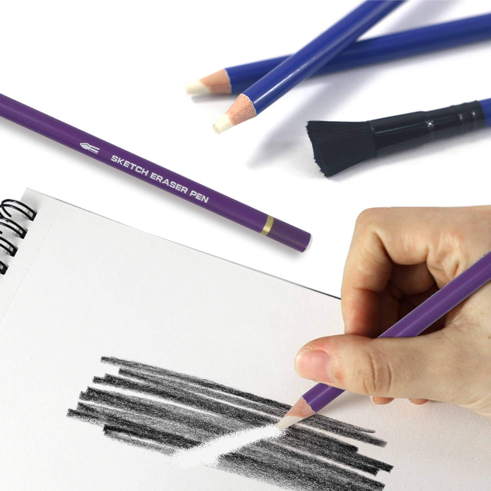 Picture of Factory Direct Sales High-Gloss Eraser Pen Eraser Pencil Erasable Eraser Pen Wooden Customizable Eraser