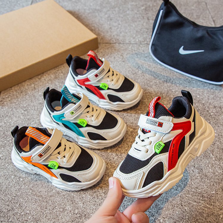 Children's Torre Shoes 2025 Spring New Fashion All-match Casual Sports Soft Sole Shoes Boys Breathable Running Shoes