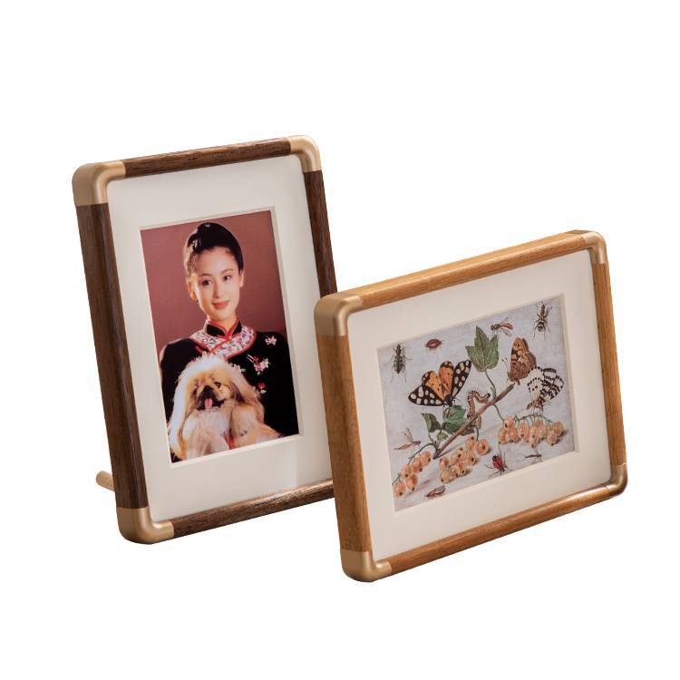 Picture of Solid Wood Photo Washing Made Photo Frame Set Table Simple 6 Family Photo Small Picture Frame Wall Frame Ornaments Walnut