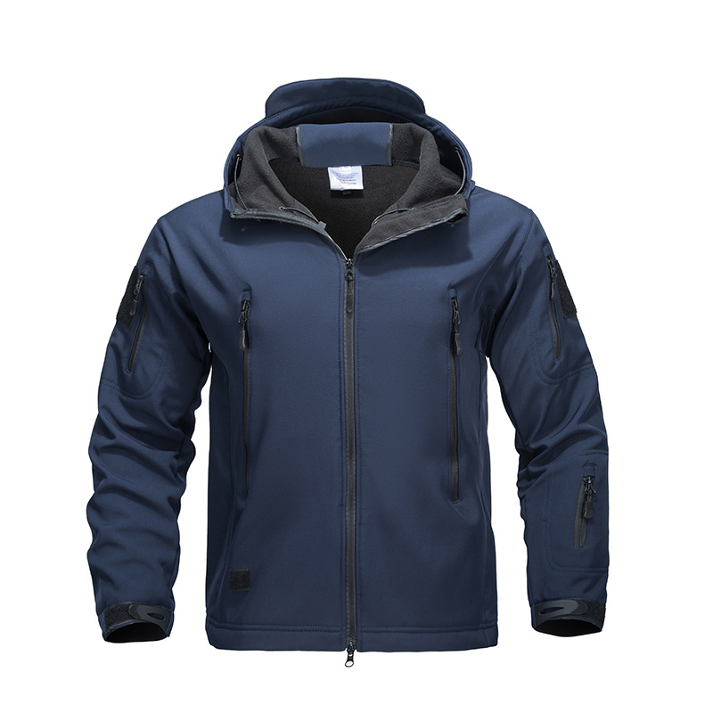 Picture of Outdoor Shark Skin Soft Shell Jacket Men's Winter Fleece Jacket Waterproof Windproof Men's Three-in-One Warm Camouflage Mountaineering