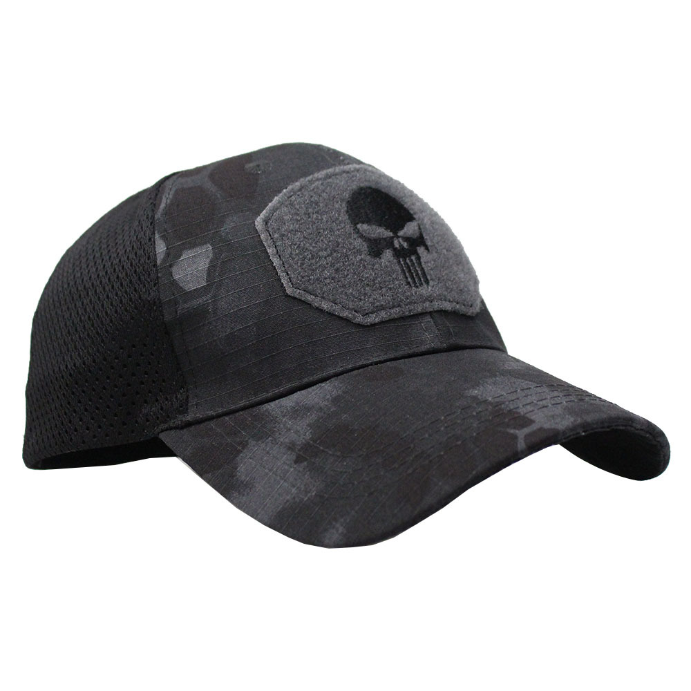 Picture of Summer Camouflage Baseball Cap Military Fan Outdoor Special Forces Tactical Hat Skull Fishing Sunshade Velcro Cap Men